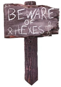 Witch Way Hex Halloween Sign
