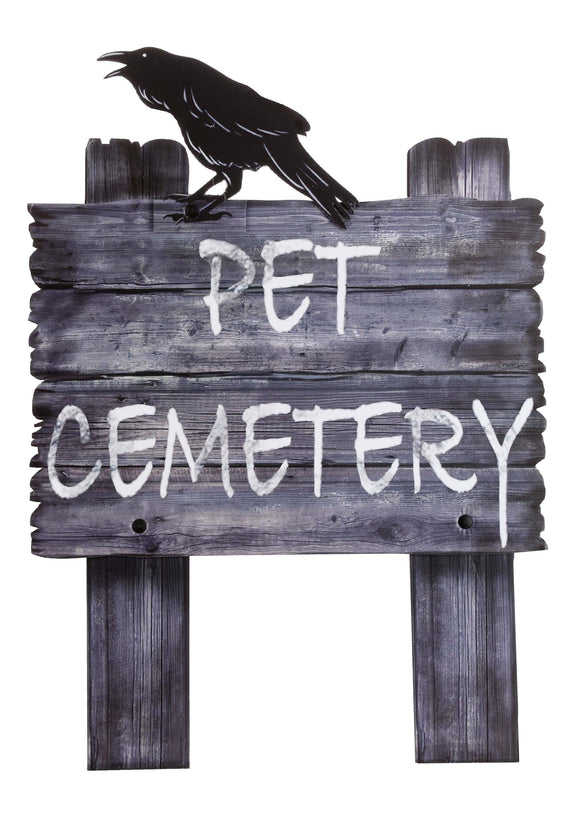 Witch Way Pet Cemetery Sign Decoration