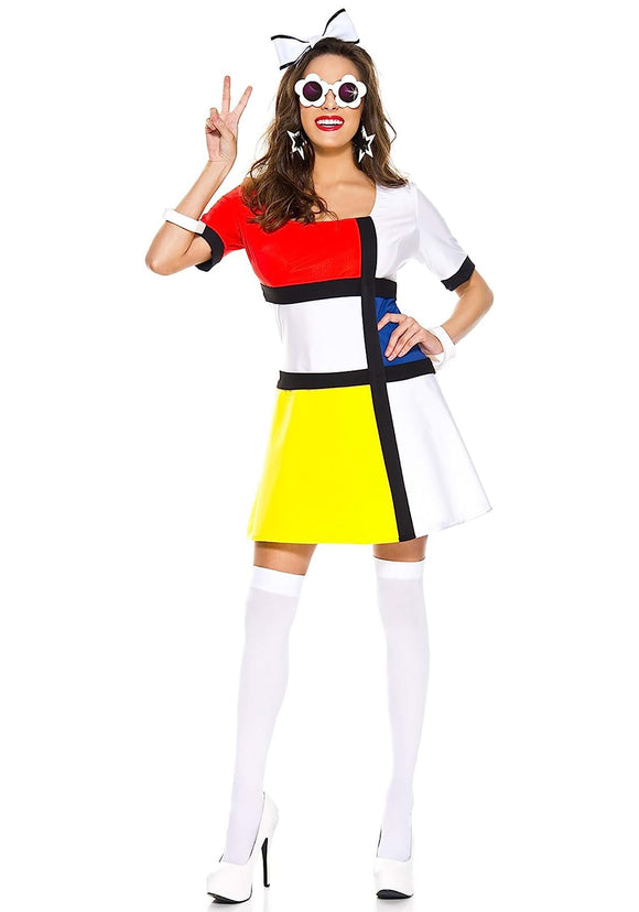 Women's Sexy '60s Mod Muse Costume Dress | Sexy Retro Costumes