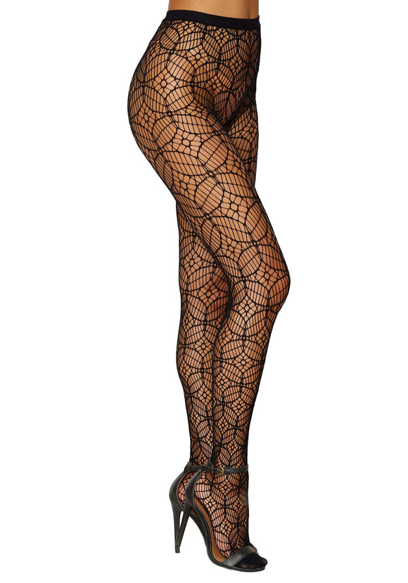 Women's Geometric Black Fishnet Pantyhose Stocking | Costume Tights