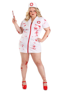Women's Plus Size Bloody Killer Nurse Costume | Scary Plus Size Costumes
