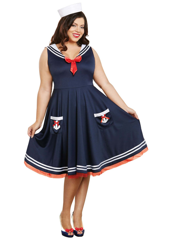 Plus Size All Aboard Costume for Women
