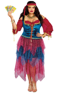 Women's Plus Mystical Fortune Teller Costume