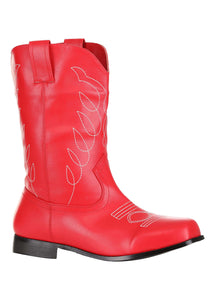 Women's Red Cowgirl Costume Boots