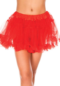 Women's Short Red Mesh Costume Petticoat