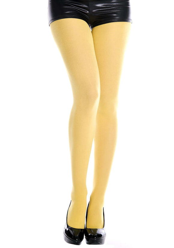 Women's Yellow Opaque Tights | Costume Tights