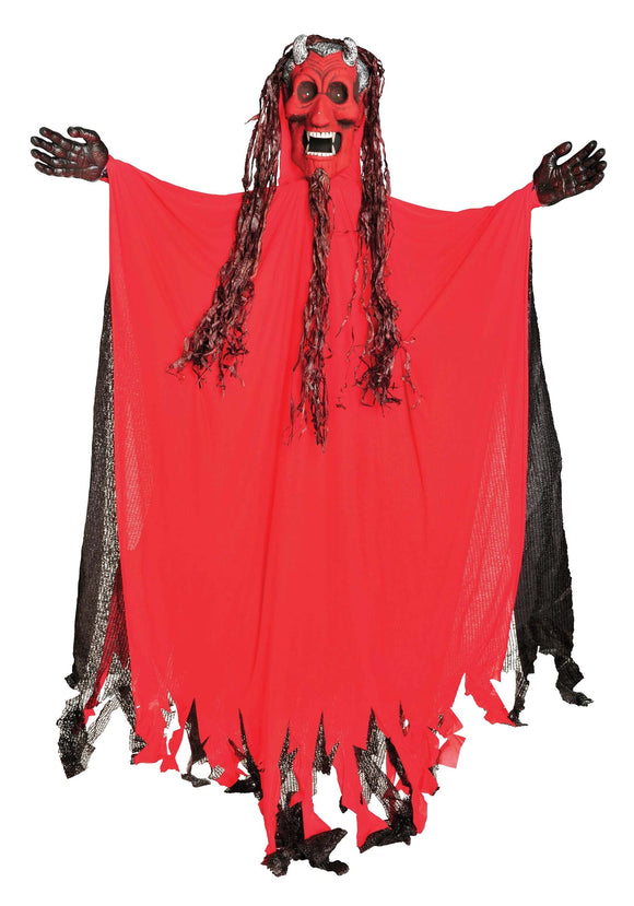 Light Up & Hanging Red Demon 10 Ft Decoration