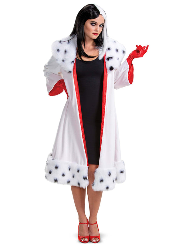 Deluxe 101 Dalmatians Animated Cruella Jacket Womens Costume