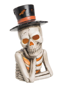 Light Up 11 Inch Top Hat Skeleton