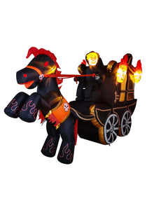 Inflatable 12 Foot Halloween Carriage Halloween Decoration