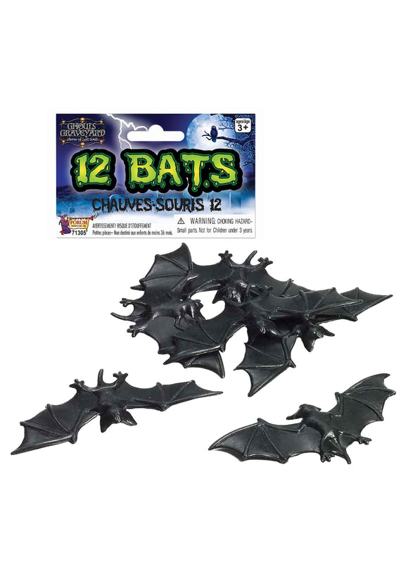 12 pc Bat Set - Halloween Decorations