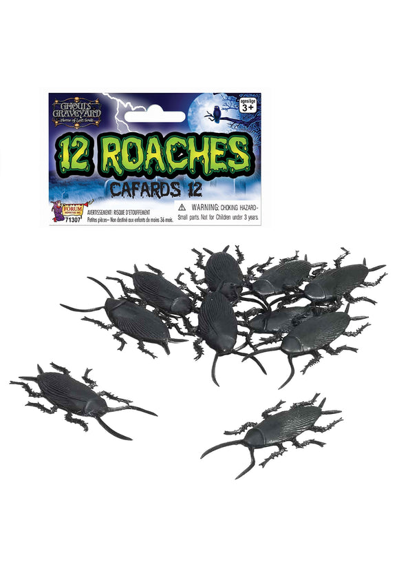 12 pc Roaches Set - Halloween Decor