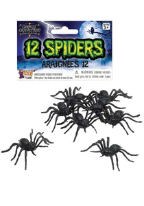 12 pc Spider Set - Halloween Decorations