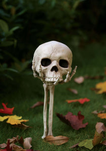14.5-Inch Skull in Hand Stake