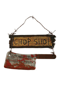Chop Shop Cleaver Sign 16" Decoration