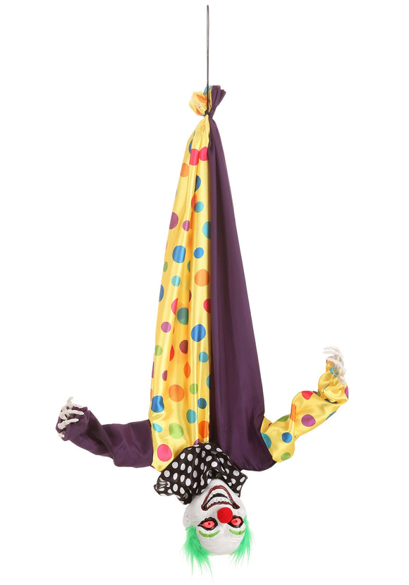 Animated Hanging 2.8 Foot Evil Clown Prop