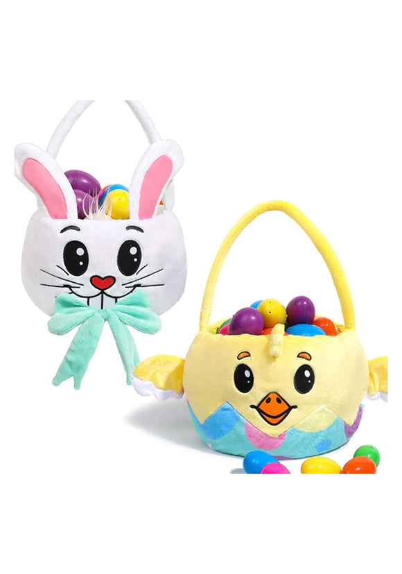 2 Pack Chicken and Bunny Easter Basket Set