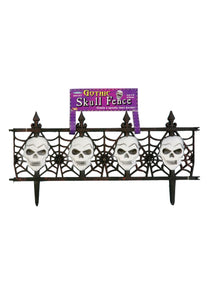 24" x 12" Gothic Skull Fence 2 pc  Decoration