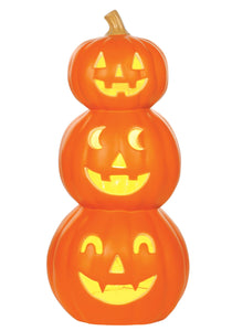 20" Light Up Pumpkin Stack Decoration