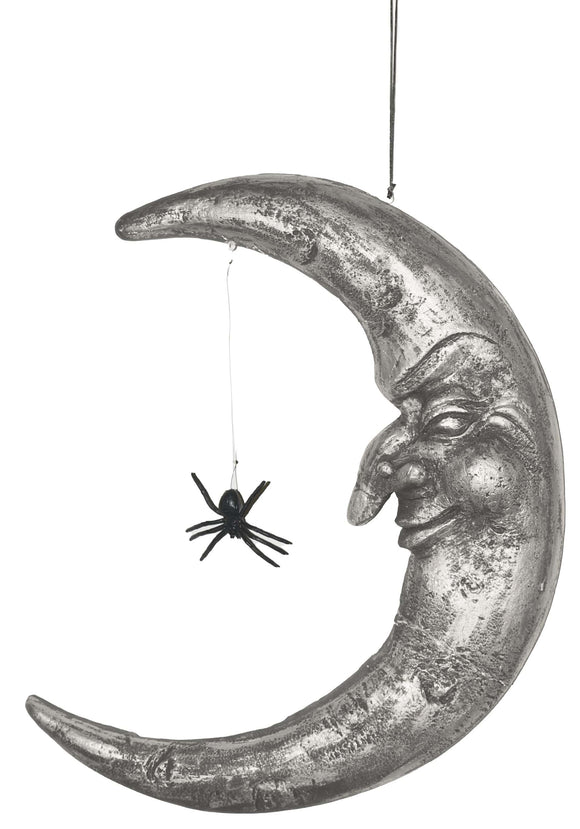 20 Inch Hanging Moon with Spider