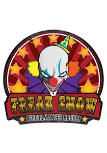 22" Metal Freak Show Sign Halloween Decoration