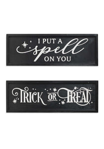 24" Halloween Sign Set Decor