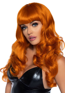 Long 24" Wavy Bang Ginger/Orange Wig