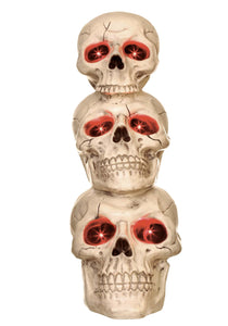 27.5" Light Up Skull Totem Decoration