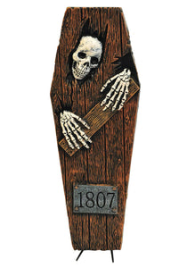 Light Up Peeping Skeleton 27 Inch Coffin