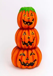 28" Electric Lighted Pumpkin Stack with Sound & Floating Bubbles
