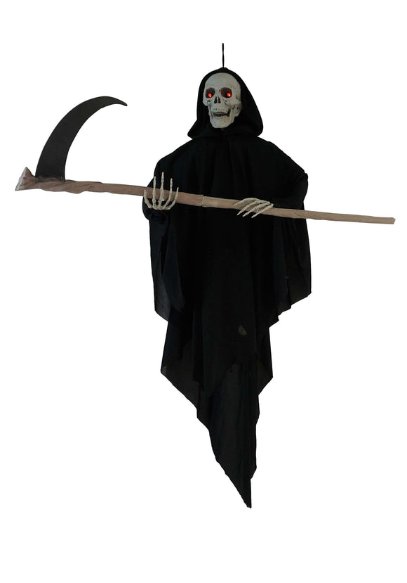 3FT Animated Hanging Reaper with Sickle Decoration