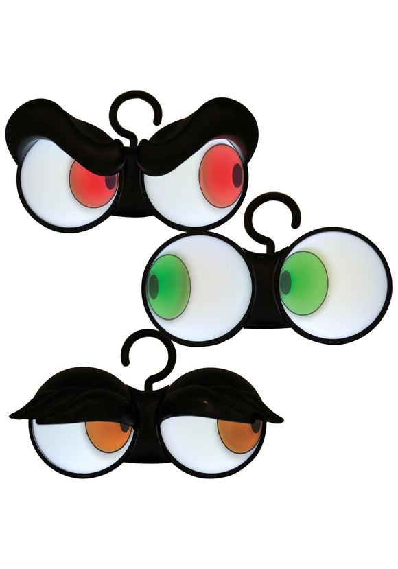 3 Pack Flashing Peeping Sound-Activated Eyes Light Prop