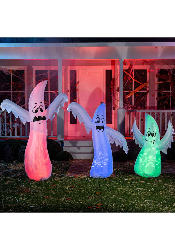 Set of 3 Small, Medium, & Large Inflatable Ghost Decorations