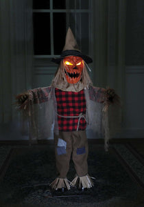 36 Inch Light Up Twitching Animated Scarecrow Prop
