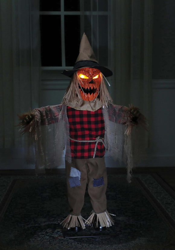 36 Inch Light Up Twitching Animated Scarecrow Prop