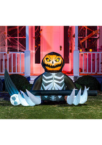 4 Foot Pumpkin Reaper Inflatable Decoration