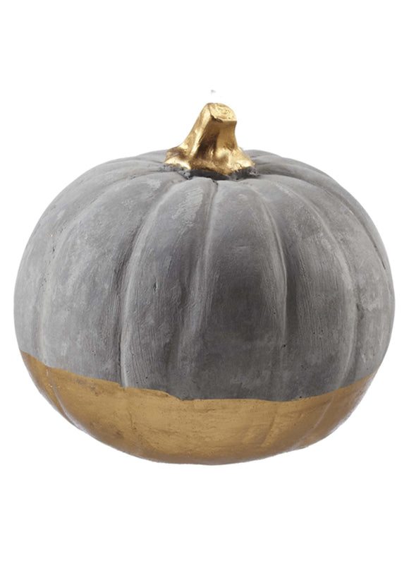 4 inch Gold and Cement Pumpkin