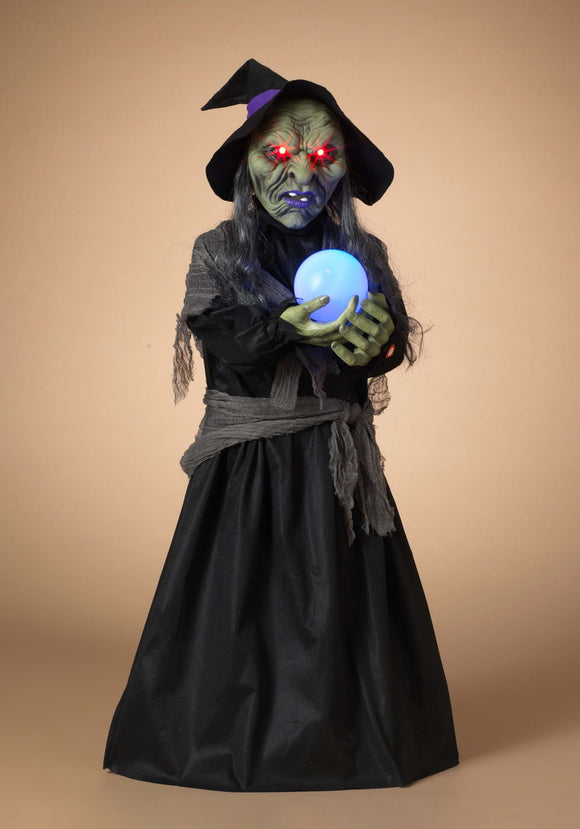 44 Inch Lighted Animated Witch with Sound Decoration