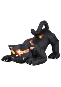 48" Black Cat With Turning Head Decoration