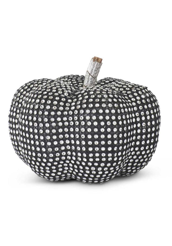 5 Inch Black Pumpkin w/Rhinestones