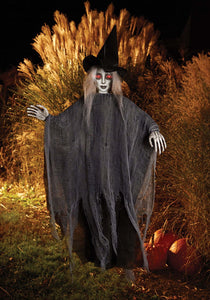 Light Up 5 FT Photoreal Hanging Witch