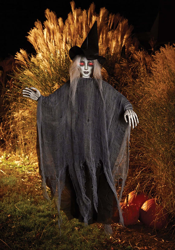 Light Up 5 FT Photoreal Hanging Witch