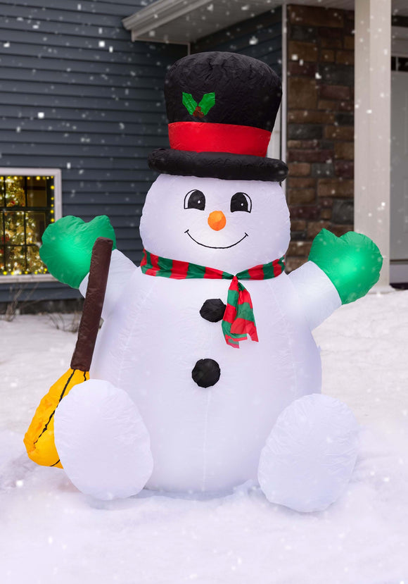 5 Foot Inflatable Happy Snowman Decoration