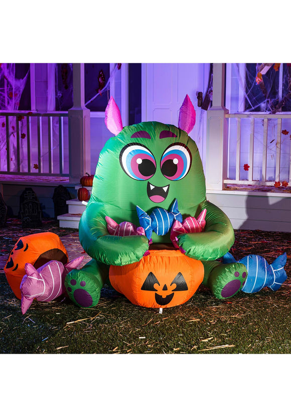 5FT Tall Inflatable Candy Monster Decoration