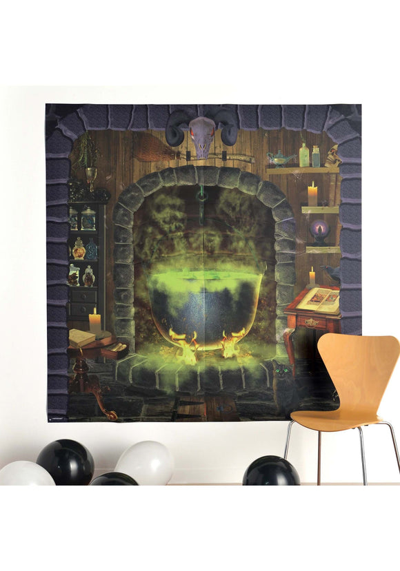 5FT Witch's Black Cauldron Wall Decoration