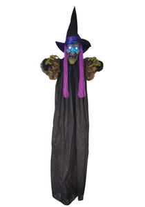 67" Light Up Hanging Witch