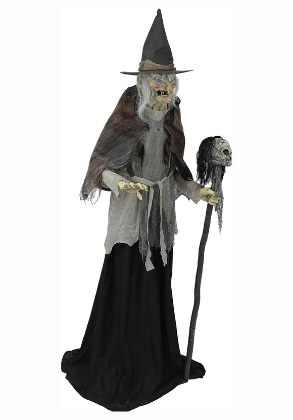 Lunging Witch with DigitEye 6ft Animated Prop