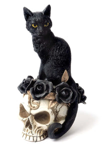 Black Cat on Skull 7" Figure