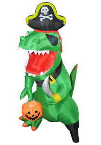 7 Foot Inflatable Pirate Dinosaur Decoration