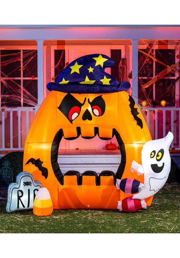7 Foot Large Pumpkin Photo Booth Inflatable Decoration